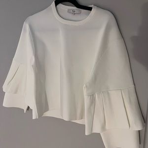 White crop Tibi blouse